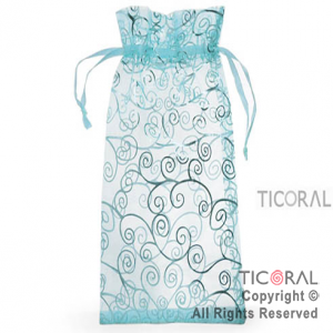 BOLSA ORGANZA TURQUESA 15X25 ARABES HS3971-10 x 1